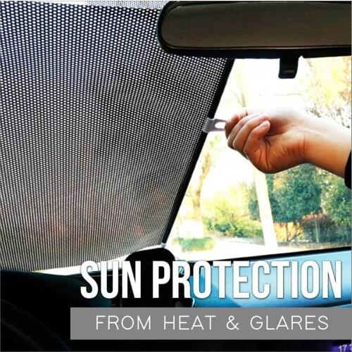 Telescopic suction cup mesh sunshade Curtain Curta Retractable Car Window Baby Sun Shade Shield Cover Roll Curtain Visor