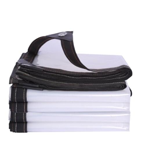 Waterproof Clear Poly Tarp Transparent Tarpaulin Film Windows Rainproof Cover for Garden Outdoor Balcony Flower Plants