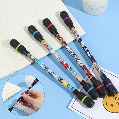 Twirling Spinning Pen Spin Trick Rolling Ballpoint Gel Pen Refill Finger Playing Matting Pen School Office