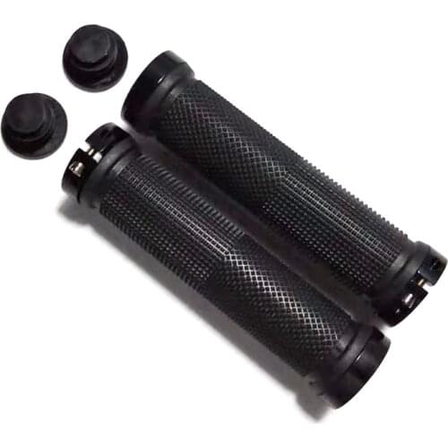 High quality anti-skip MTB BMX road bike handlebar grips with Aluminum 6061 lock rings TPR with plug mountain bike grip lock on