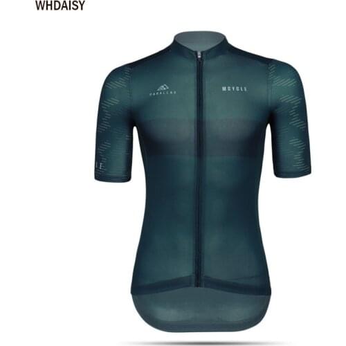 WHDAISY Men Summer Bicycle Shirt Short Sleeve Green Cycling Jersey Quick Dry Bike Clothes