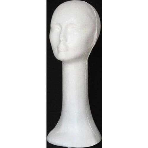 Foam Female Human Head Long Neck Mannequin Wig Hat Glasses Display Stand Model Home craft decoration