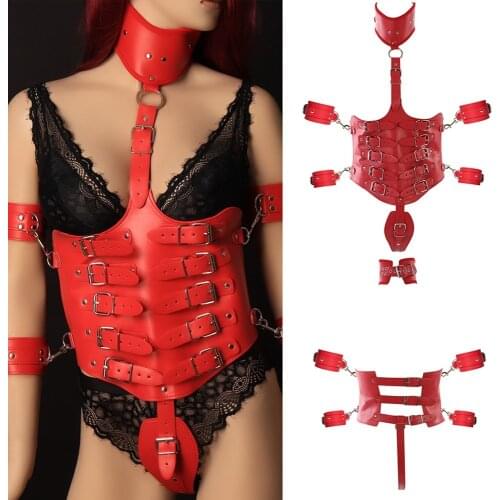 Harajuku Punk Goth Leather Body Bondage Sexy Lingerie Fetish Erotic Women Underwear Harness Fashion Belt Waist Size Pole Dance