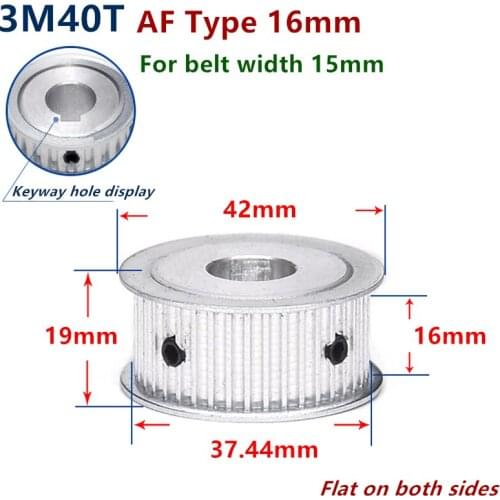 Arc 40 Teeth HTD 3M Timing Pulley Bore 5-20mm for Width 15mm 3M Synchronous Belt HTD3M pulley gear wheel 40T 40Teeth