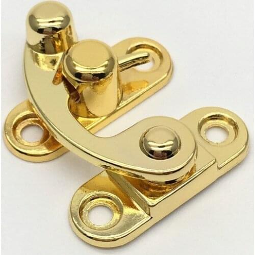 10PCS Vintage Metal Hardware Furniture Wooden Box Leather Bag Hardware Decorative Clasps Lock Padlock Hasp With Screws