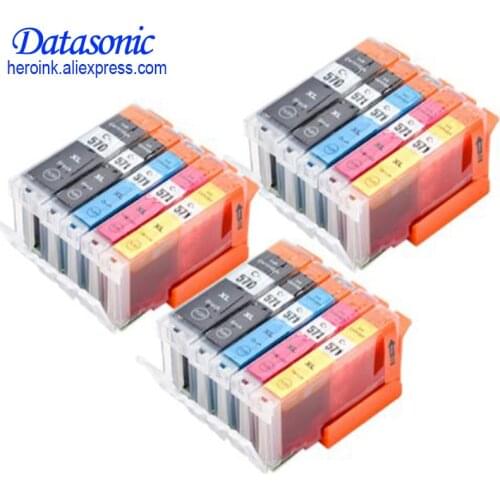 15 PCS PGI-570 CLI-571 Compatible Ink Cartridge For Canon PIXMA MG5750 MG5751 MG5752 MG5753 MG6850 MG6851 Printer
