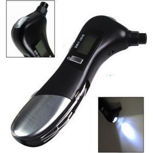 6 in 1 Multi-function Car Rescue Camping Emergency Torch Light LED Display Car Digital LCD Tire Pressure Gauge
