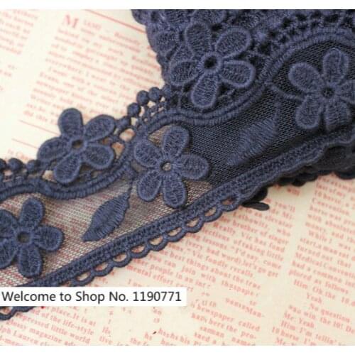 Free shipping DIY Clothing Accessories Home Textile Lace Water Soluble + Mesh Embroidery Cloth Width 6 cm
