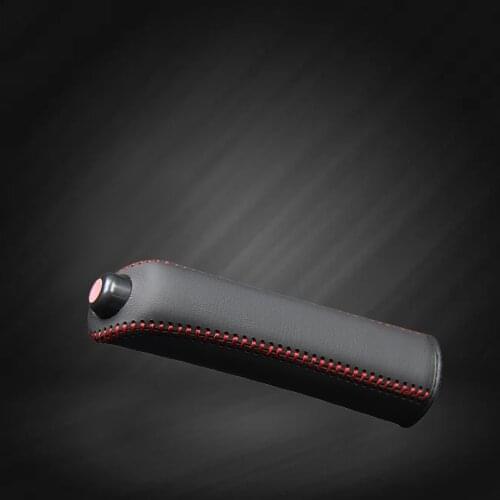 Car Hand Brake Covers Top Layer Leather Case for Subaru Forester Handbrake Grips Genuine Cover Auto Handbrake
