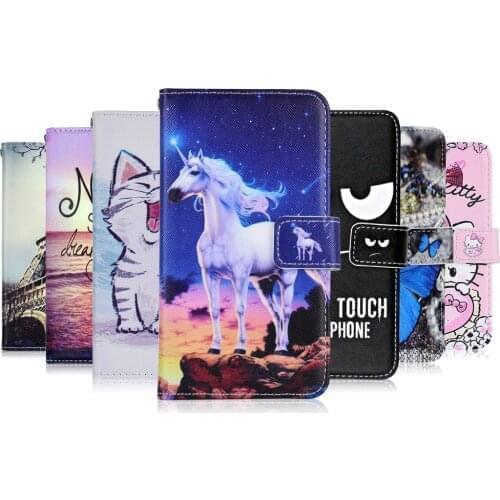 On Irbis SP494 Coque Cat Butterfly Kickstand Cartoon Wallet Case For Irbis SP494 Cover Leather Unicorn Book Phone Bag