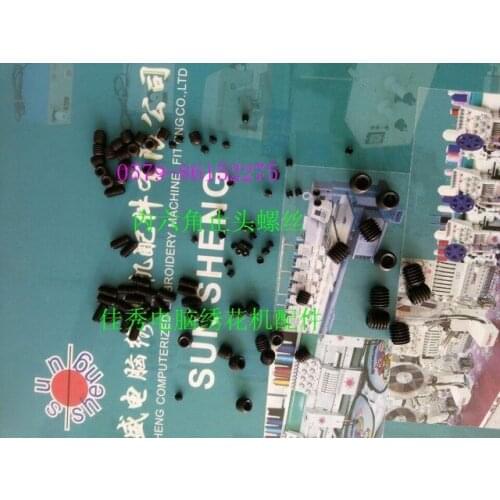 Computer embroidery machine parts, check head screw, headless inner six angle screw, screw sleeve