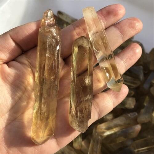 3pcs Hot for sale!Natural yellow crystal wand point crystal smoky topaz point reiki healing as a gift