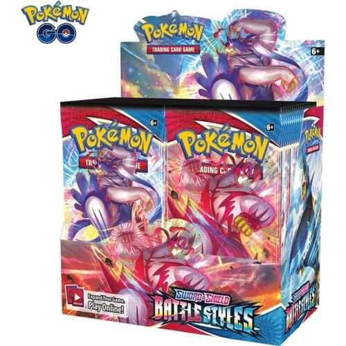 Pokemon Card Toys 360Pcs TCG: Sword & Shield Battle Styles Booster Box 36 Bag Sealed Trading Card Game Collectible Toys