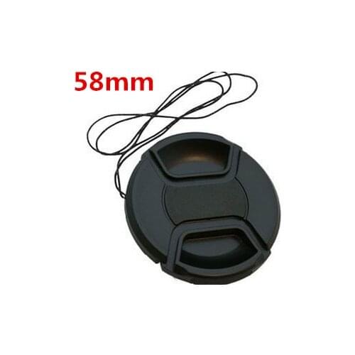 58mm center pinch Snap-on cap cover LOGO for canon 58 mm Lens