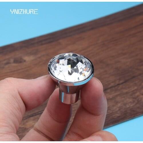 Top Brand Exported Single hole crystal zinc alloy 8pcs 25mm furniture handles/knobs/pulls for doors/cabinets/cupboards