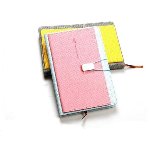 Multifunctional Business Fur Straw Notebook Simple College Students With Pockets Thickened Diary Art Notebook