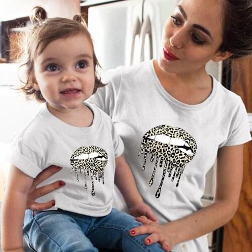 Fashion Kids Clothes Cotton Short Sleeve Tops Mother And Daughter Matching Outfit Mommy And Me Clothes Summer Baby Girl Clothing