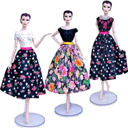 Floral Countryside Fashion Dress For Barbie Doll Clothes Princess Vestidoes Dancing Outfits 1/6 BJD Dolls Accessories Kids Toy