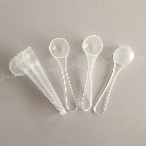 2.5 gram translucence Plastic Measuring Scoop 5ML Measure Spoons 2.5g PP Spoon - 200pcs/lot Free shipping