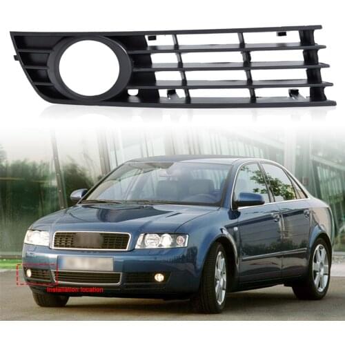 DWCX 8E0807682 Front Right Insert Bumper Fog Light Grille Protective Mesh for Audi A4 B6 2002 2003 2004 2005