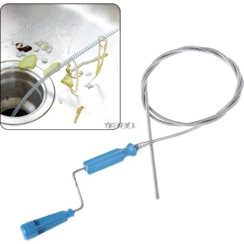 Drain Pipe Cleaning Tool Rod Sink & Drain Snake Clog Hair Grime Remover 180cm M03 dropship