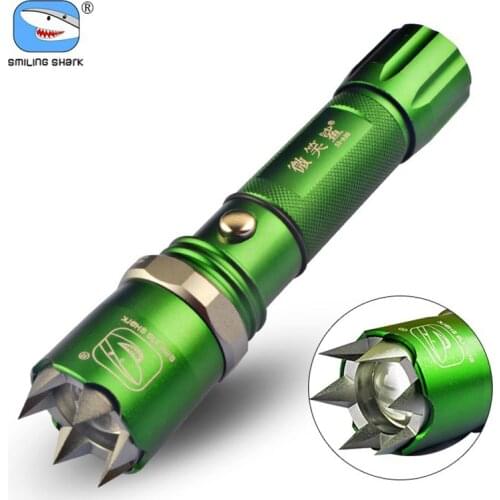 Smiling Shark With Attack Head Strong Light Flashlight Led Rechargeable Aluminum Alloy Flashlight Outdoor Self-defenseFlashlight