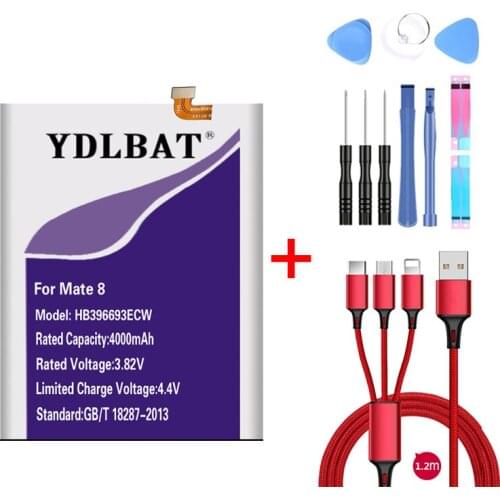 YDLBAT 4000mAh HB396693ECW Battery for Huawei Mate 8 NXT-AL10 NXT-TL00 NXT-DL00 NXT-CL00 mate8