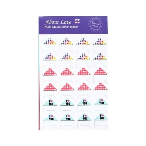 1 Sheet Sakura Heart Paper Corner DIY Decorative Stickers Diary Phone Bottle Decoration Stick Label Kids Gift