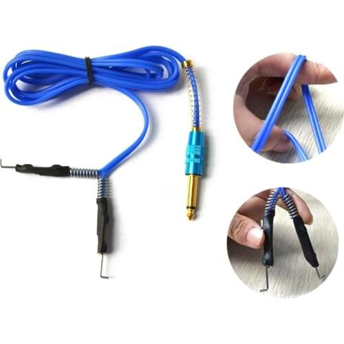 1pcs Clip Cord Power Cable Tattoo Hook Silicone Wire For Tattoo Machine/Gun Foot Pedal Switch Power Supply Accessory 1.7M