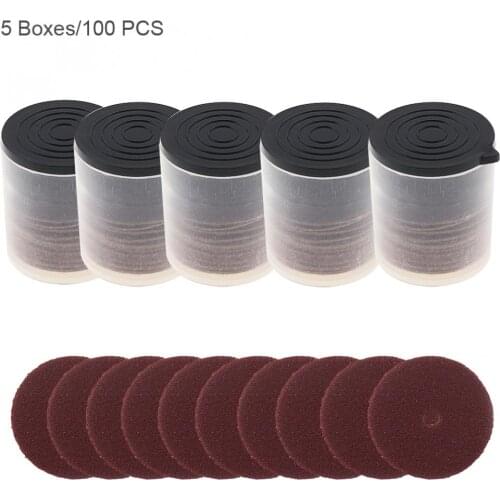 100pcs/lot 5 Boxes Mini Replaceable Sandpaper Polishing Plate Sand Cut-off Wheels for Electric Grinder Accessories Supplies