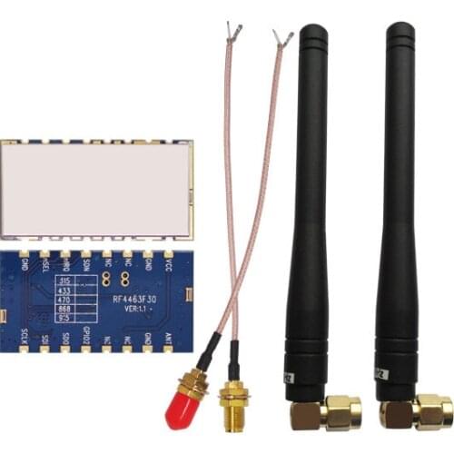 2sets/lot RF4463F30 - 3km 470MHz | 433MHz FSK Si4463 embedded high power long range front end RF wireless transceiver module