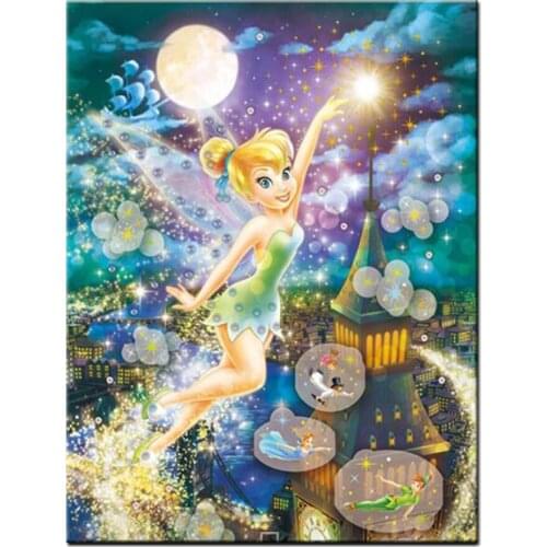 Diamond Painting Cross Stitch Cartoon anime Elf Flower Fairy Full Square Round Diamond Embroidery Mosaic Rhinestones A2115