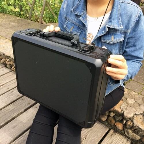 Aluminum Tool case suitcase toolbox File box Impact resistant safety case equipment camera case with pre-cut foam lining