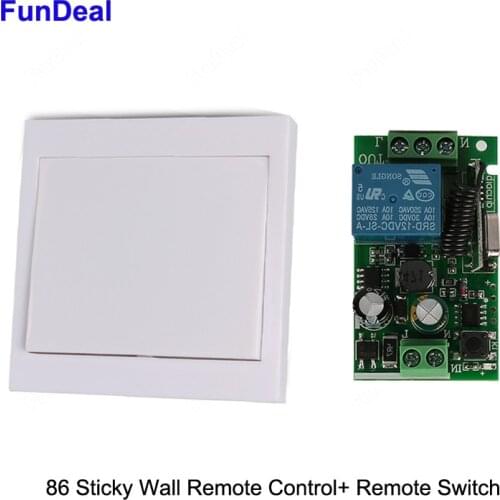433 Mhz Wireless RF 86 Wall Panel Remote Transmitter and AC 110V 220V 1CH Remote Control Switch Receiver For Hall Bedroom Lights