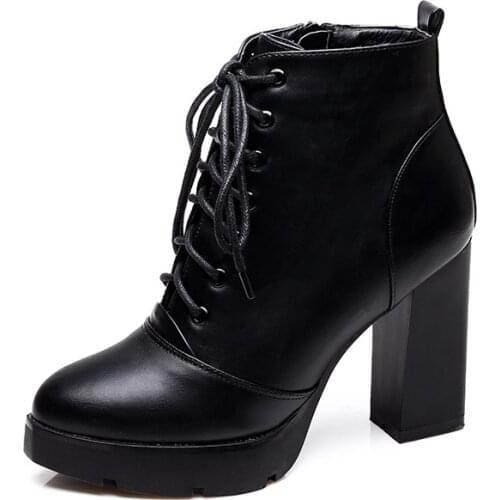 Ankle Dropshipping Autumn Martin Women High Heels Platform Sexy Ladies Pumps Boots Shoes Zapatos De Mujer