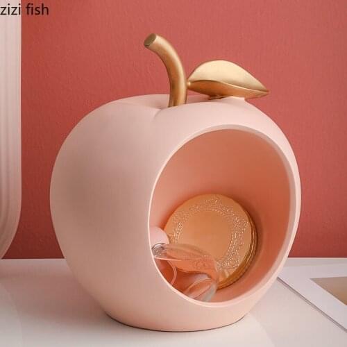 Apple Decorative Bowl Candy Box Fruit Basket Storage Ornaments Living Room Decoration Jewelry Display Plate Nordic Home Decor