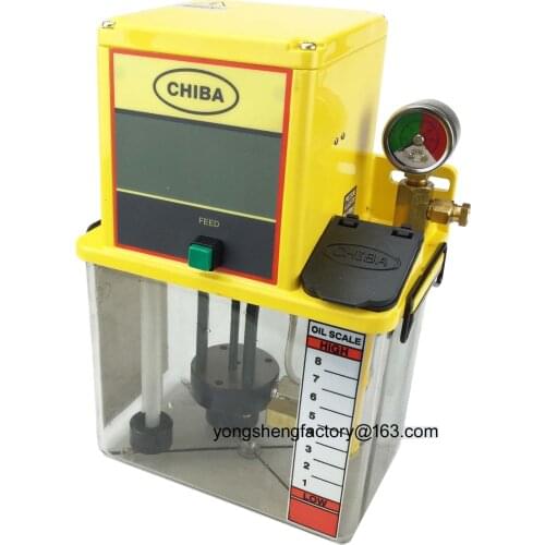 CE electric auto gear lubrication oil pump lubricator 2L 220V pressure relief CHIBA TM-302FW-2P for centralized lubrication