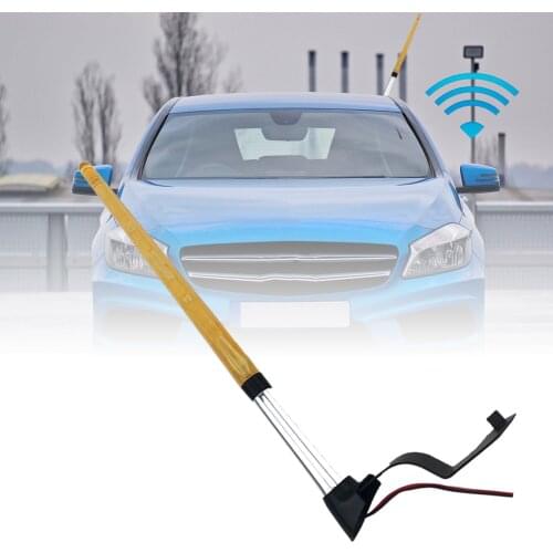 Flag Pole LED Light Signal AM FM Aerial Antenna Decoration 12V Auto Car