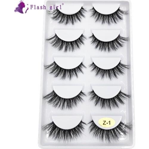 Flash girl the newest Z series handmade mink eyelashes wholesale 5pairs faux mink eyelashes