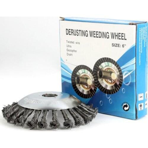 Trimmer Head Weed Brush Round Steel Wire Brush,Rust Removal for String Trimmers, Rust Remova Round Steel Wire Brush fits