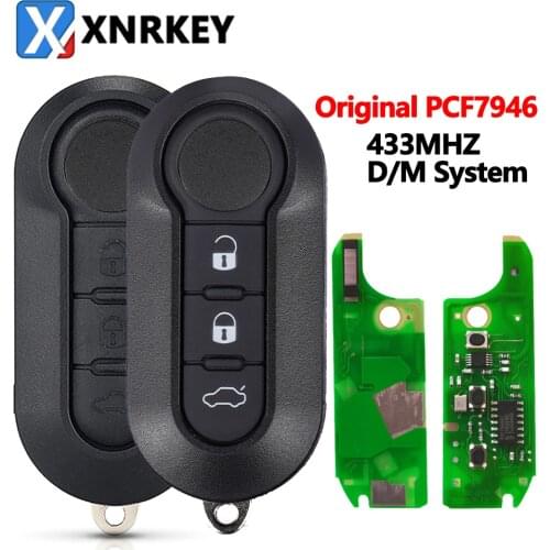 3 Button Remote Flip Car Key 433Mhz For Fiat 500 Grande Punto Doblo Qubo 2006 2007 2013 Delphi BSI With PCF7946 Chip