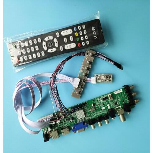 Kit For B156HB01 V0 1920X1080 Signal controller HDMI AV LED USB VGA TV DVB-T DVB-T2 board digital 40pin 15.6" remote Panel LCD