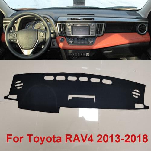 Anti-Slip Mat For Toyota RAV4 2013 2014 2015 2016 2017 2018 DashMat Sun Dashboard Mat Cover Pad Car Interio