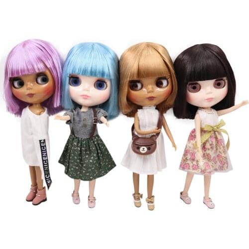 ICY DBS Blyth doll white skin and black skin with Bob hair 1/6 BJD ob24 anime
