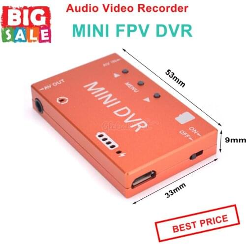 NEW Mini DVR Video Audio Recorder FPV Recorder RC Quadcopter Recorder Built-in 3.7V 400mah Battery for FPV Multicopter VR Goggle