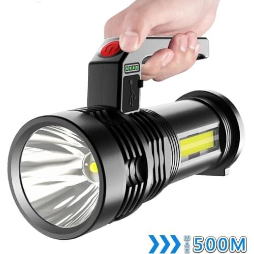 Long Shot Multi Function Household Portable Lamp Strong Light Flashlight Long Lasting Battery Life Rechargeable Lamp Searchlight