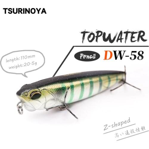 TSURINOYA 3pcs Floating Pencil Lure Set DW59 85mm 10.5g Topwater MInnow Crank Hard Bait Bass Snakehead Articial Wobblers Peche
