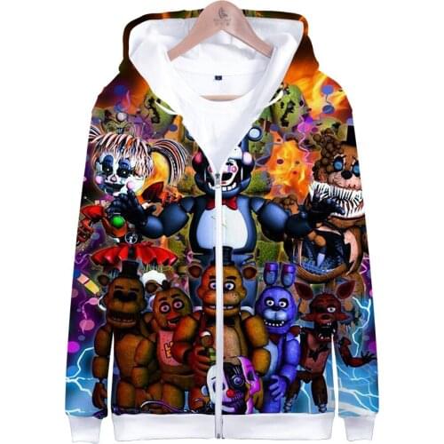 New Autumn 3D print Five Nights at FNAF Sweatshirt For Boys School Hoodies For FNAF Costume For Teens Sport Clothes Kids Tops