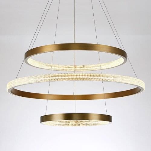 New Living Room Lighting Restaurant Chandelier Ring Network Red Household Minimalist Art Scandinavian Ring Chandelier hanglamp