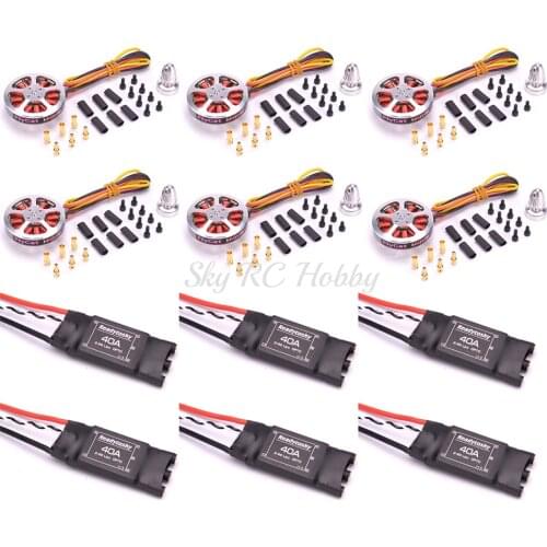 NEW 5010 750kv High Torque Brushless Motors + Readytosky 40A ESC OPTO 2-6S BLHeli for F550 ZD550 ZD680 ZD850 Quadcopter